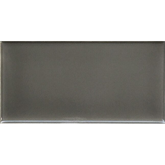 Charcoal 3x6 Glazed Ceramic Wall Tile - stoneandtiledepot.com