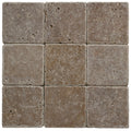 Noce Travertine 4x4 Tumbled Tile.