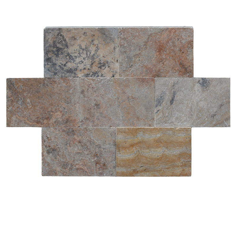 Scabos Travertine 16x24 3cm Tumbled Paver.