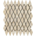 1x2 Tumbled Durango Travertine Diamond Mosaic Tile.