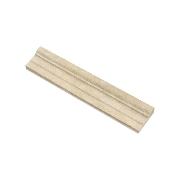 2 1/2x12 Honed Durango Travertine Double-Step Chair Rail Trim.