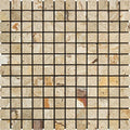 1x1 Tumbled Valencia Travertine Mosaic Tile.