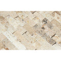1x2  Split-faced Philadelphia Travertine Brick Mosaic Tile.