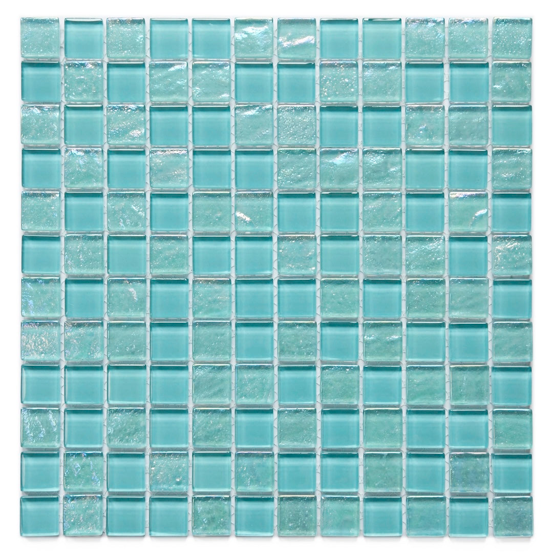 Crystal Aqua Osaka Maldives Green 1x1 Glass Mosaic Tile