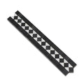 2x12 Polished Bianco Carrara Marble BIAS Border w/ Black Dots.