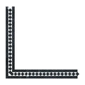 2x12 Polished Thassos White Marble BIAS Border w/ Black Dots.