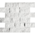 2x4 Split-faced White Marble Bianco.