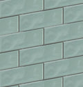 Jade Green 2x6 Beveled Brick Porcelain Mosaic Tile - Onlinetileshop.com