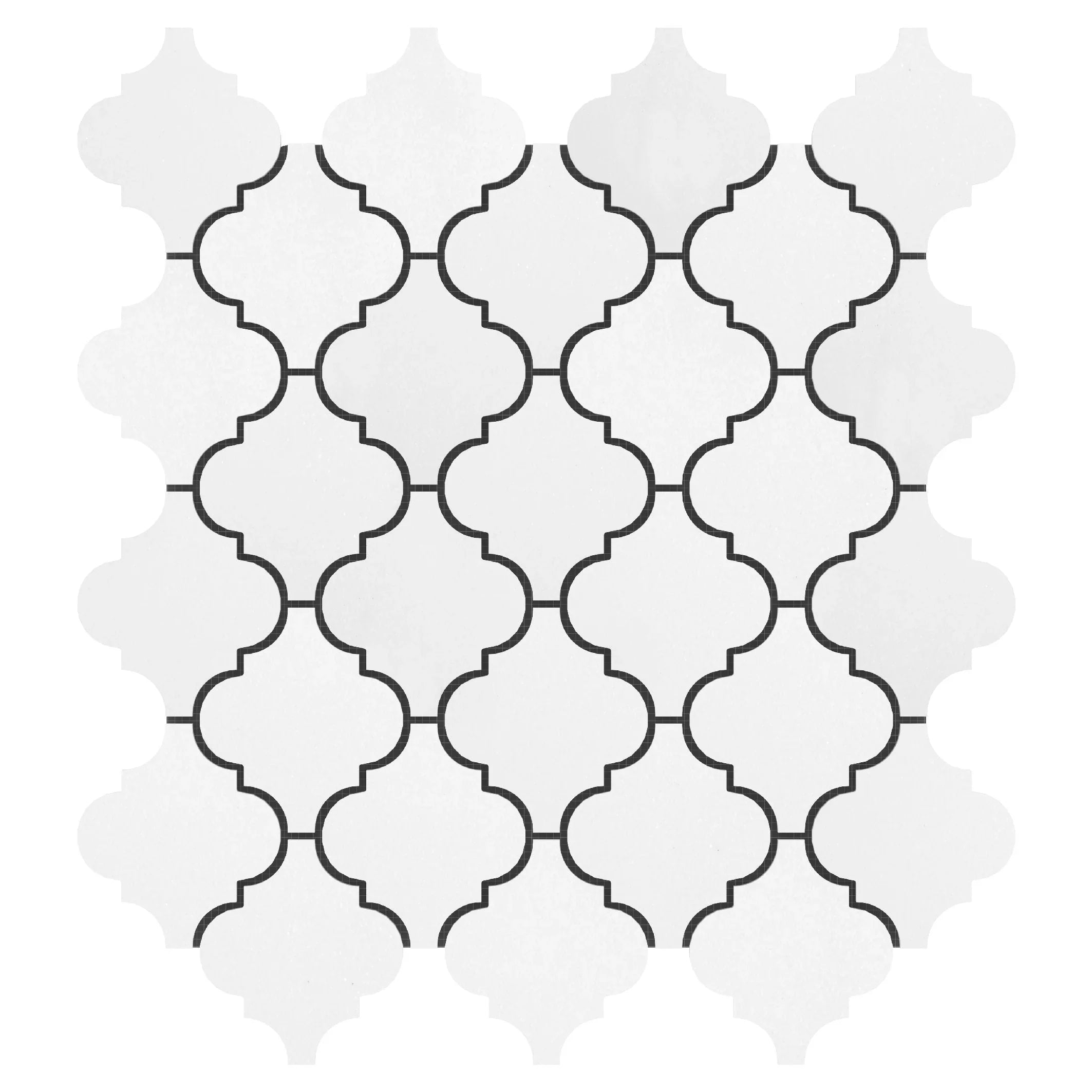 3x3 Thassos White Lantern ( Casablanca ) Mosaic Tile.
