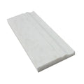 4 3/4x12 Honed Oriental White Marble Baseboard Trim.