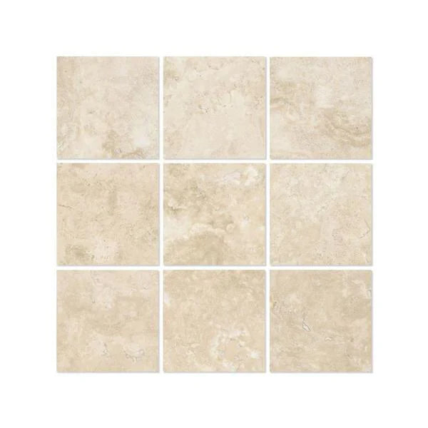 4x4 Honed Durango Travertine Tile.