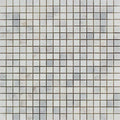 5/8x5/8 Polished Oriental White Marble Mosaic Tile.