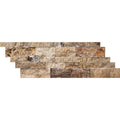 6x24 Split-faced Valencia Travertine Ledger Panel.