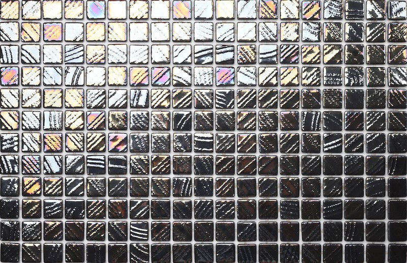 Alves Black Glass Mosaic Tile