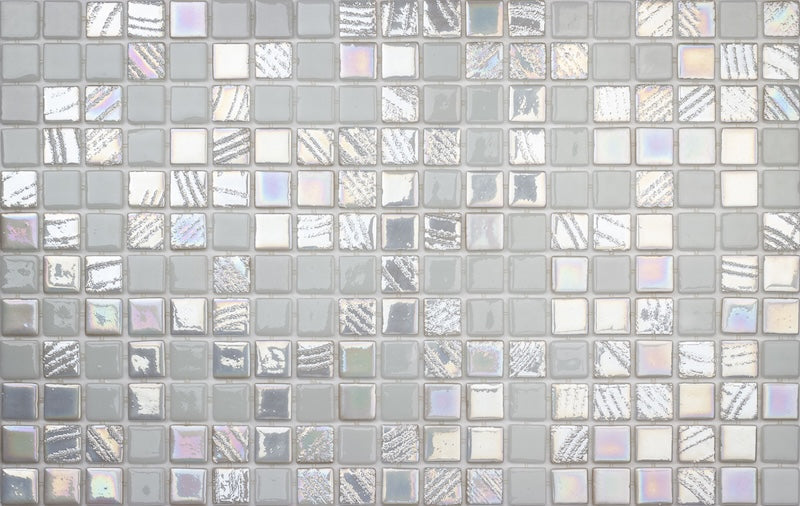 Alves Blend White Glass Mosaic Tile