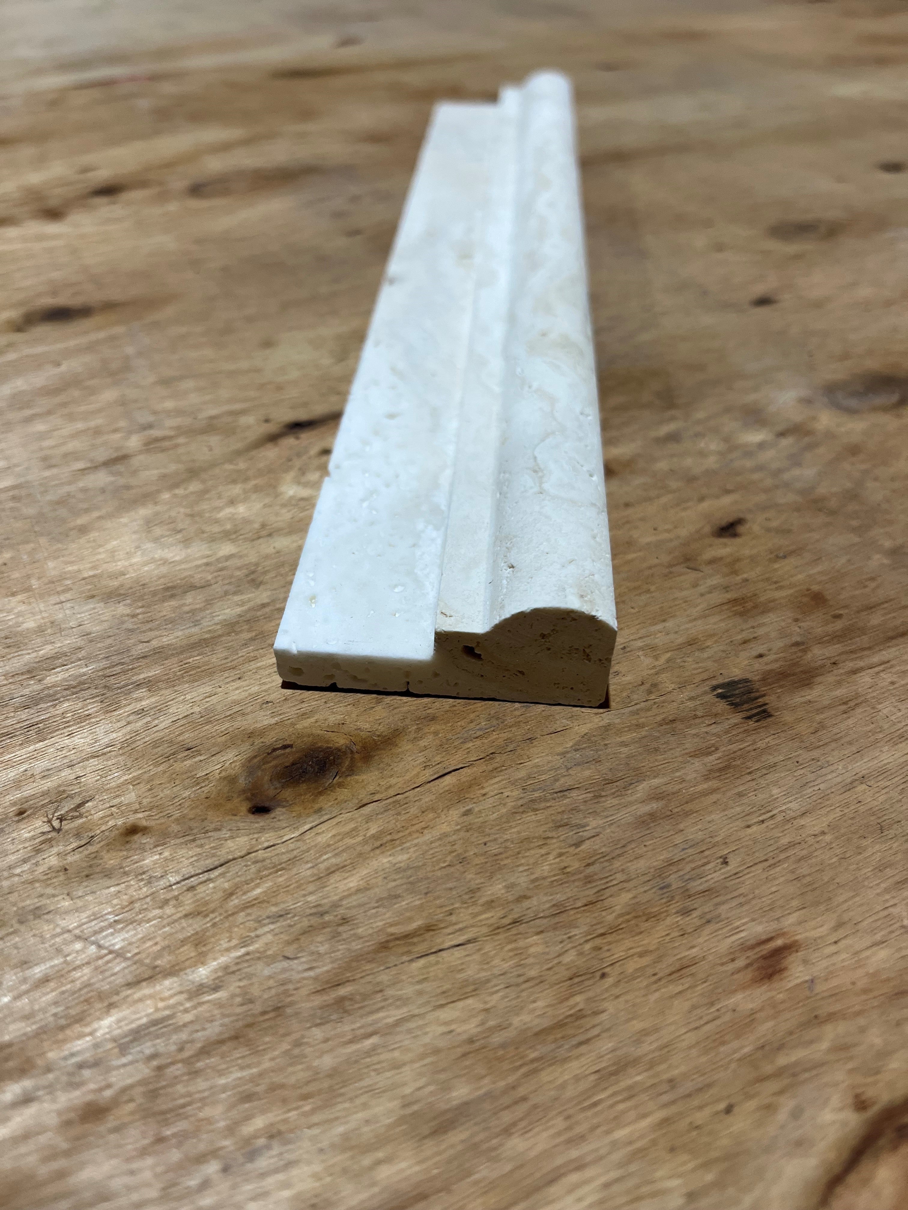 Cream Light Bianco Ogee Edge Honed and Unfilled Mosaic Tile