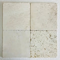 Cream Light Bianco 8x8 Tumbled Mosaic Tile