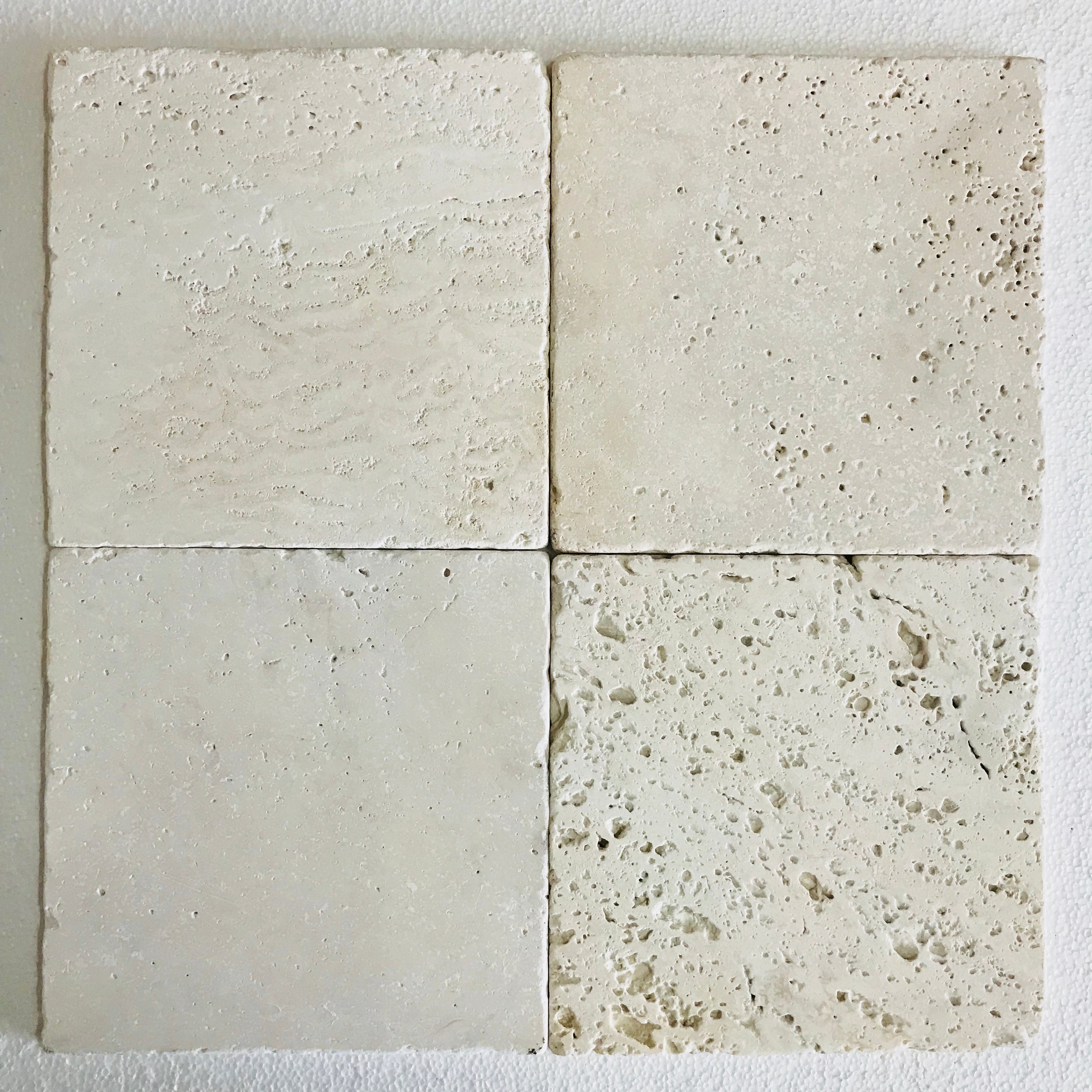 Cream Light Bianco 8x8 Tumbled Mosaic Tile
