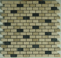 Compass Brick Mosaic Marble Honed Mosaic Tile