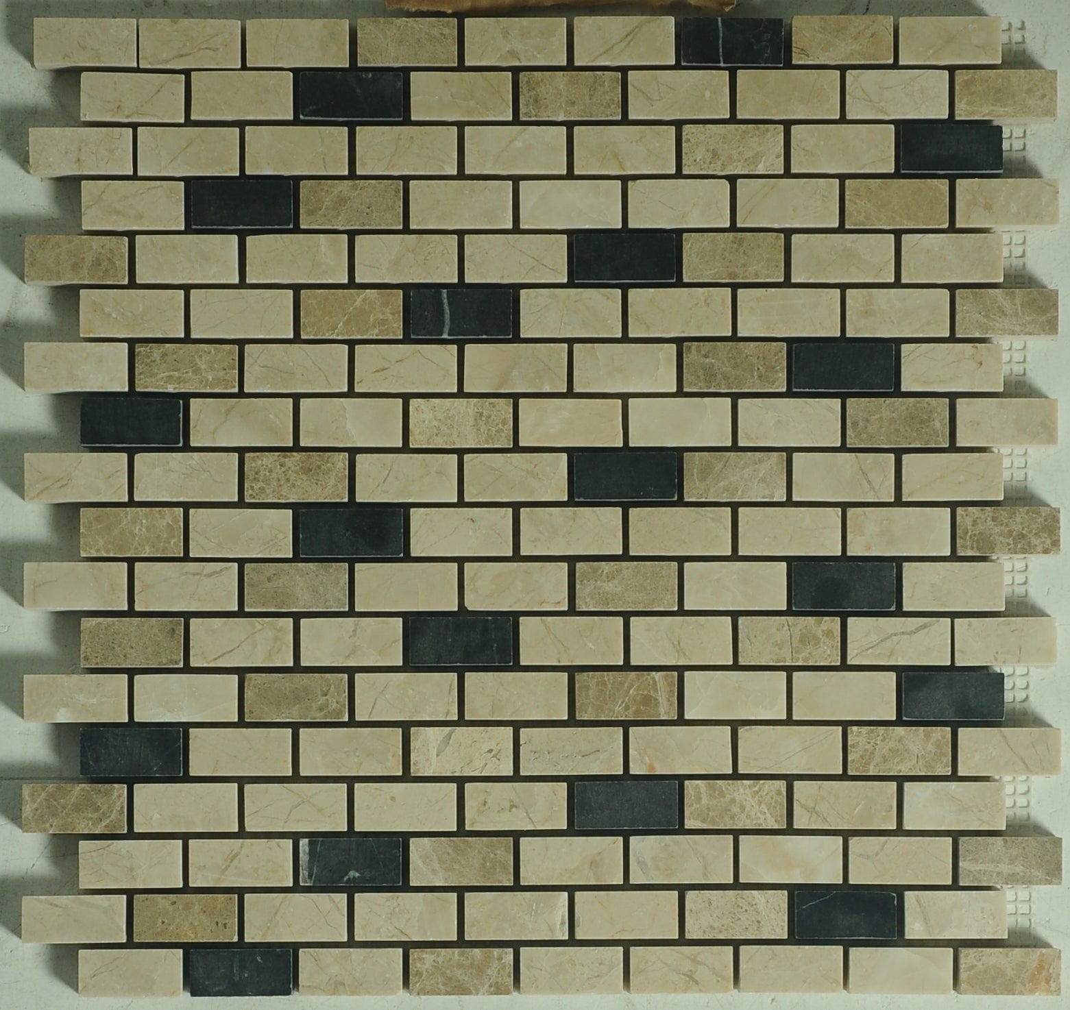Compass Brick Mosaic Marble Honed Mosaic Tile