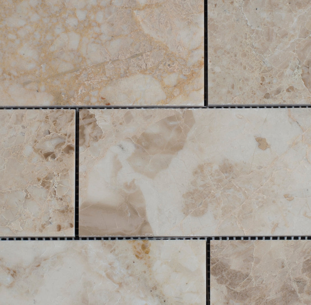 Adella Cappuccino Collection 3x6 Polished Mosaic Tile - stoneandtiledepot.com