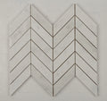 Bianco Nieve Chevron Marble Mosaic Tile