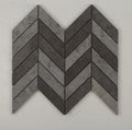 Chevron-patterned wooden look tile