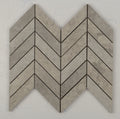 Hexagonal tiles with a chevron pattern thala grey