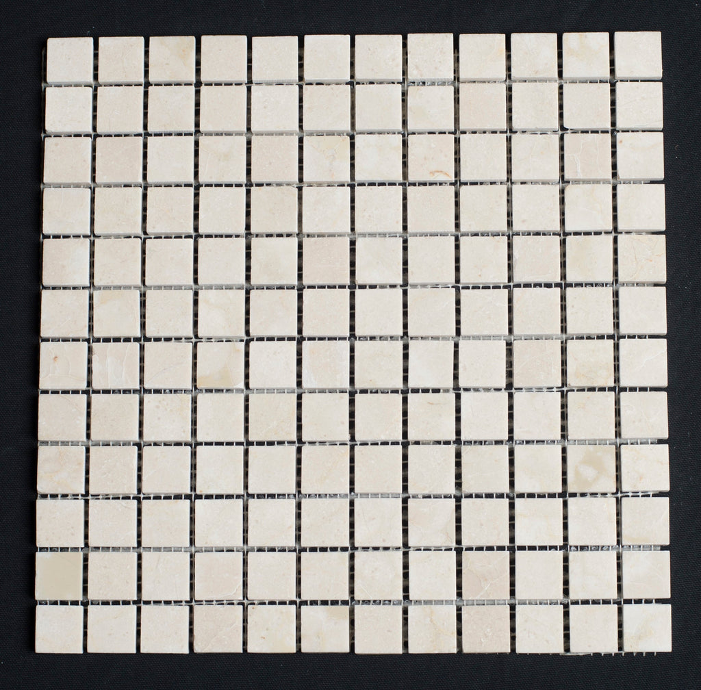 Crema Marfil Marble 1x1 Honed Mosaic Tile