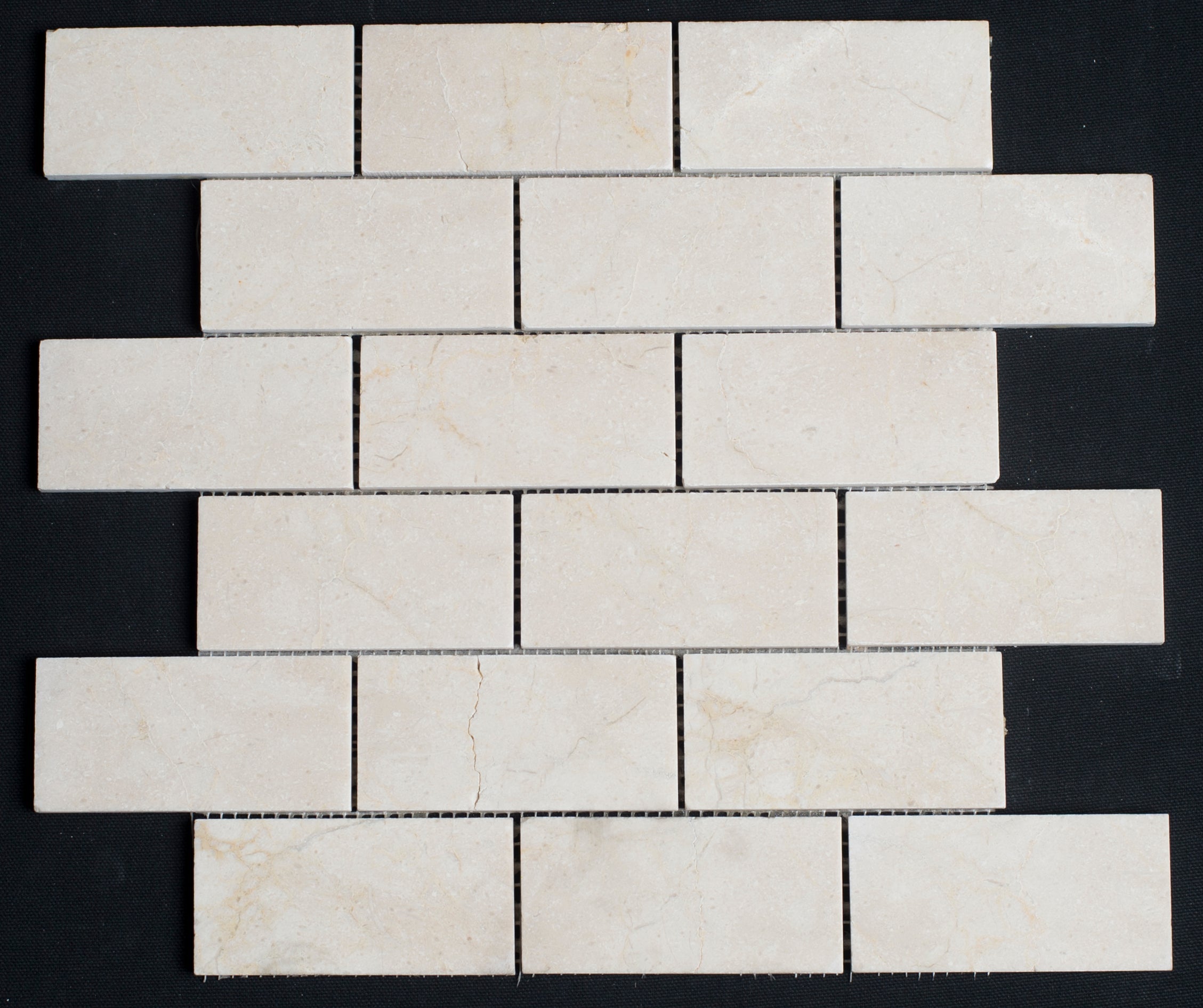 Crema Marfil Marble 2x4 Honed Mosaic Tile