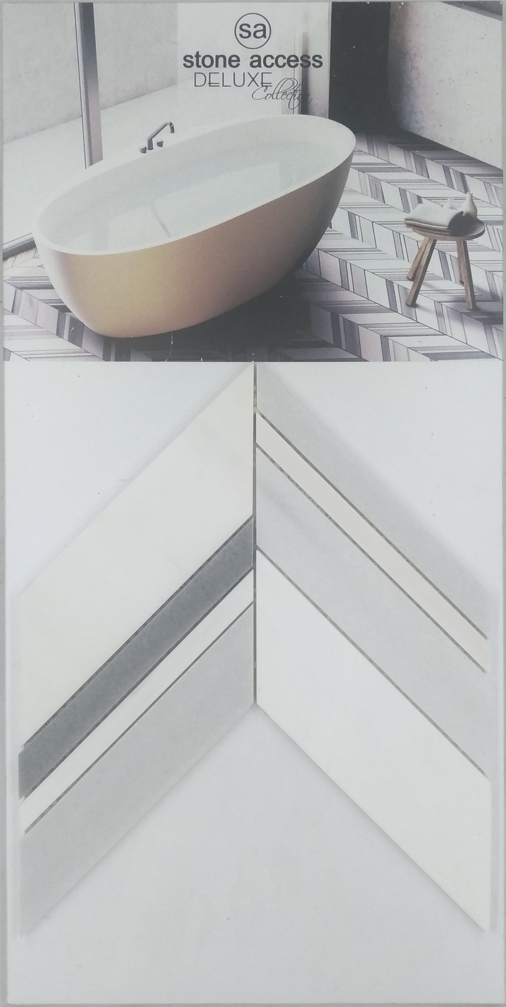 Dolomite Equador Chevron Honed Mosaic Tile