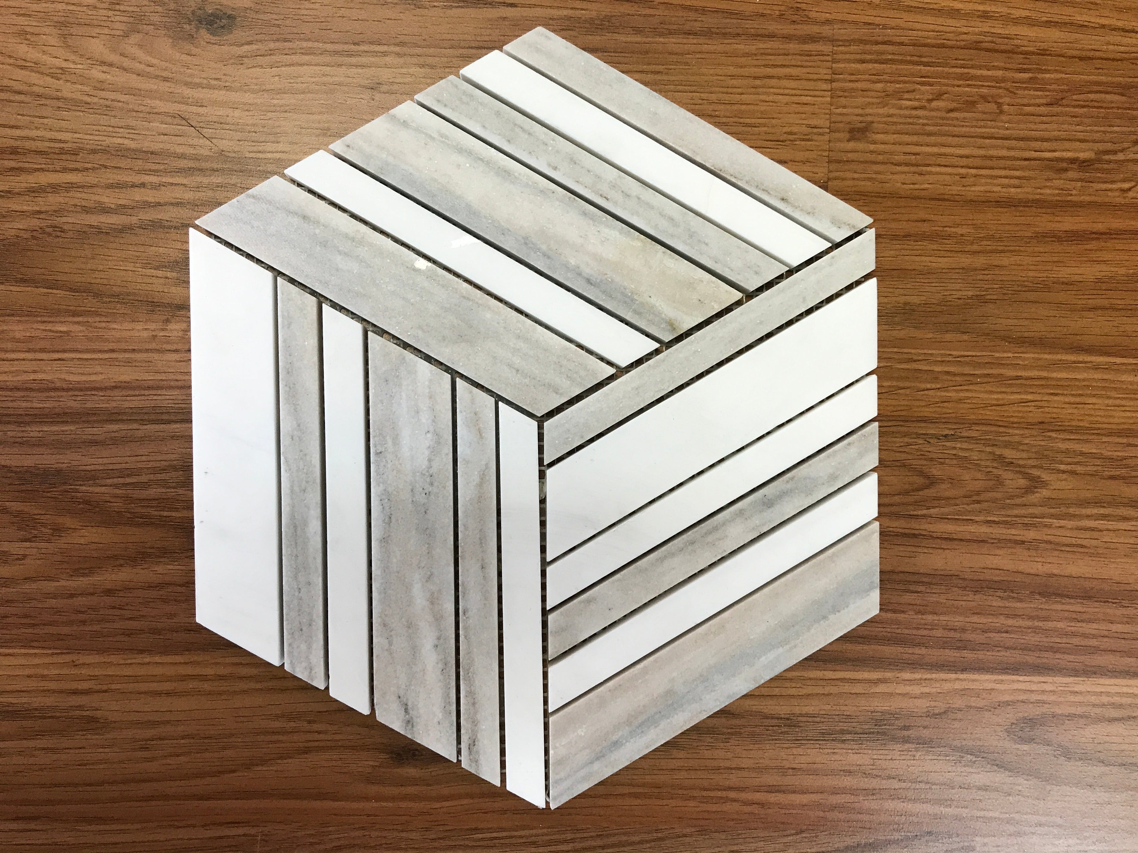 Dolomite Equador Hexagon Honed Mosaic Tile