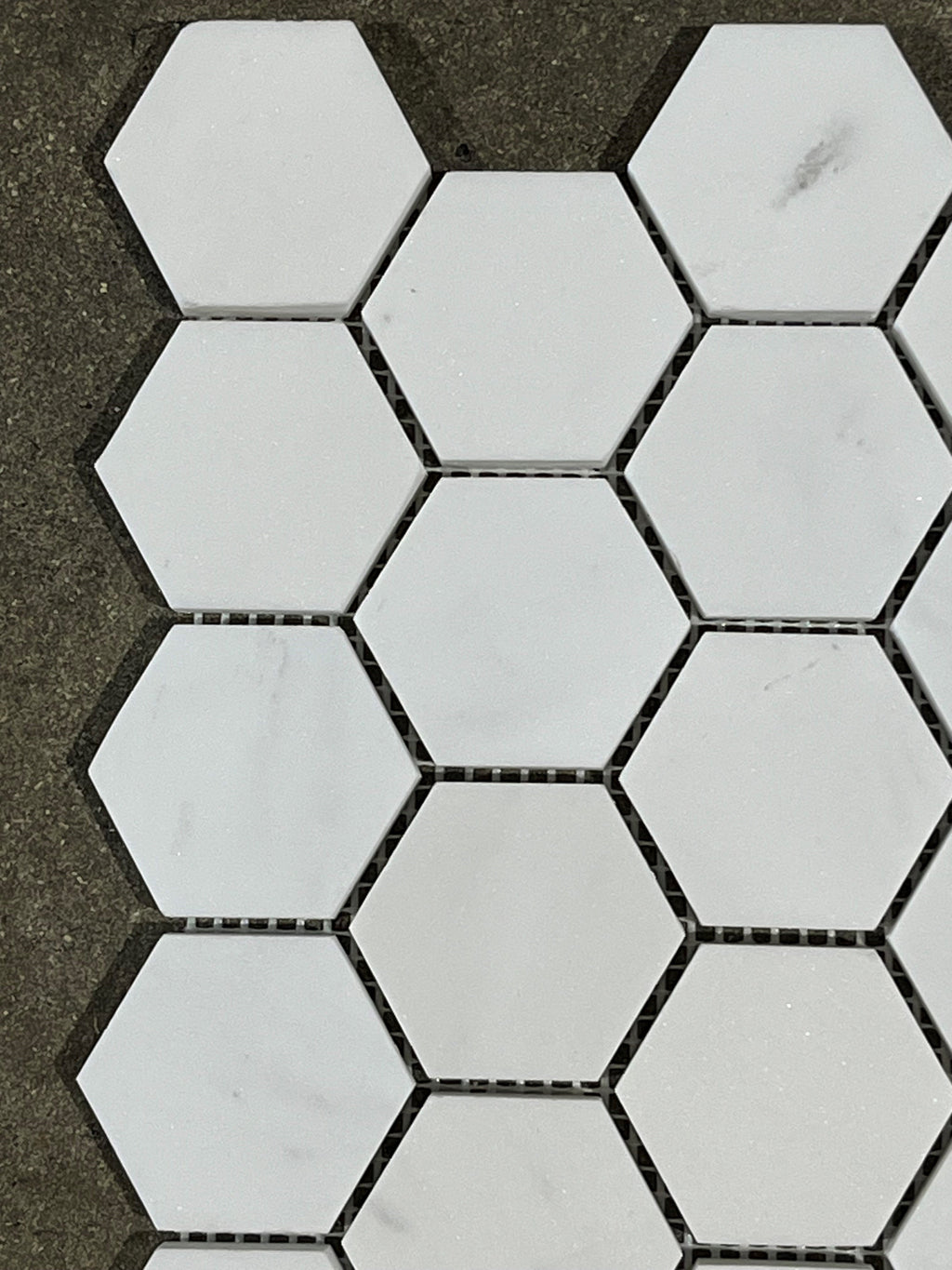 Dolomite Pearl Marble 2x2 Hexagon Honed Mosaic Tile
