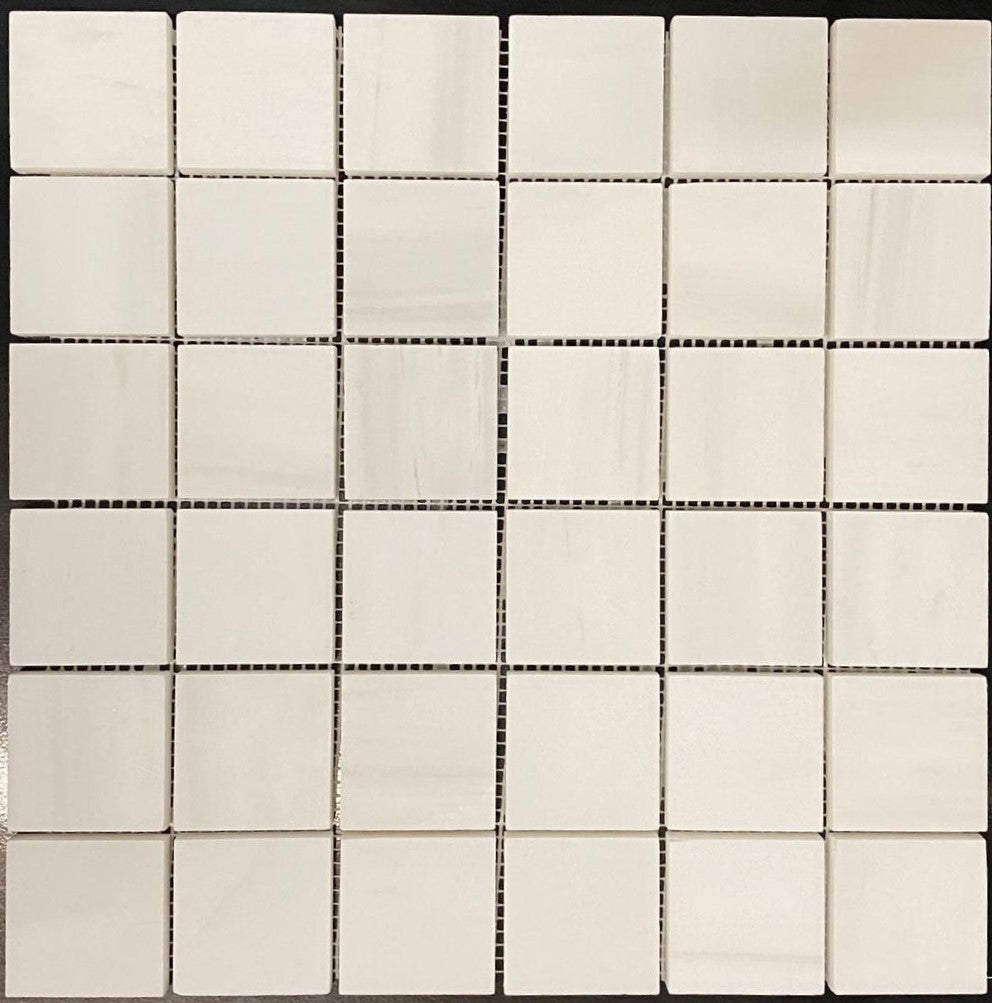 Bianco Dolomite 2x2 Honed Marble Mosaic Tile