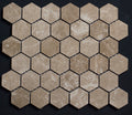 Emperador Light Marble 2x2 Hexagon Polished Mosaic Tile