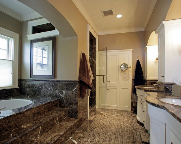 Emperador Dark Spanish Marble 2x2 Polished Mosaic Tile