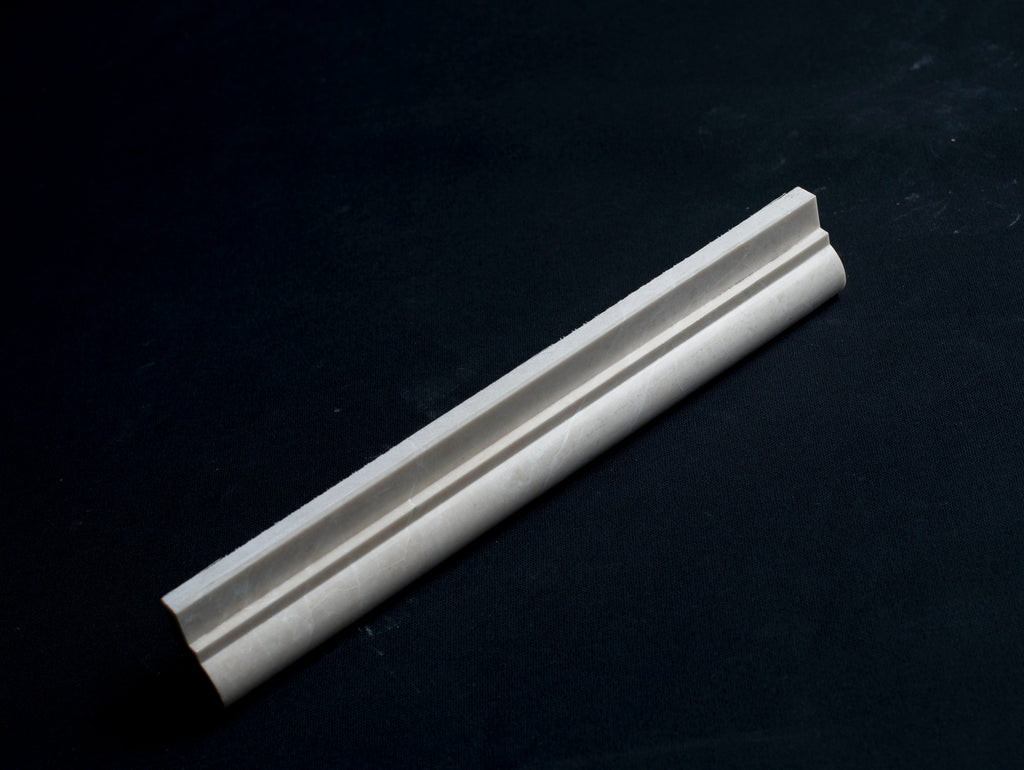 Floridian Cream Pencil Liner Polished Mosaic Tile