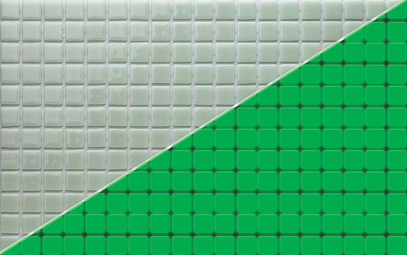 Luminious Green Glass Mosaic Tile
