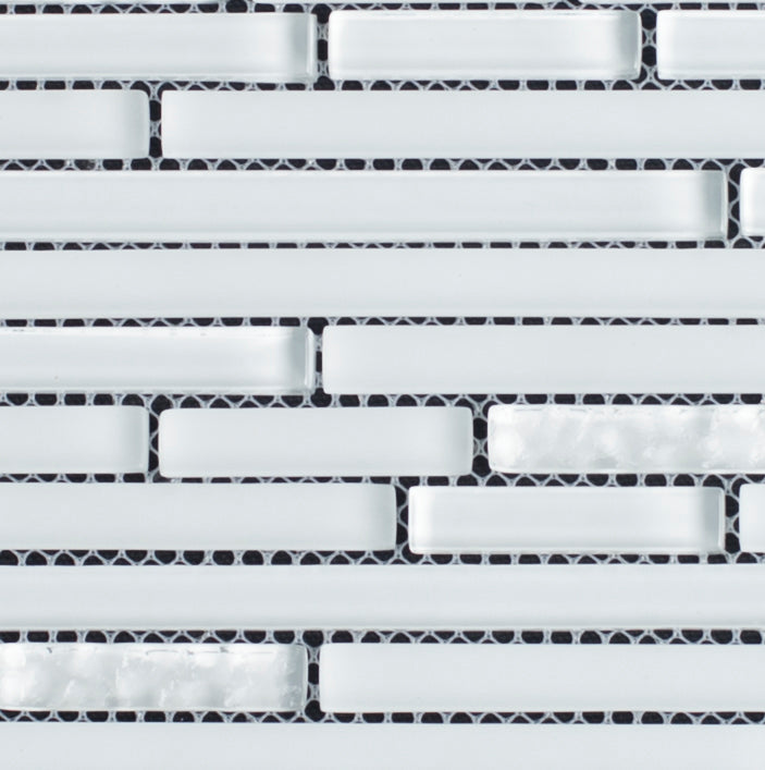 Black and white mosaic tile pattern
