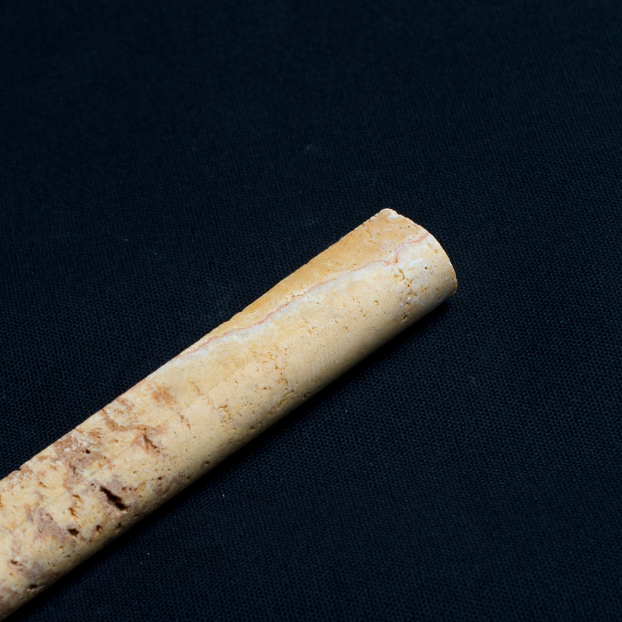 Gold Travertine Bullnose Pencil Honed and Unfilled Mosaic Tile