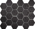 Hexa Mega Garden Black Matte Glass Mosaic Tile