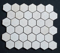 Cream Light Bianco Hexagon Honed and Filled Mosaic Tile