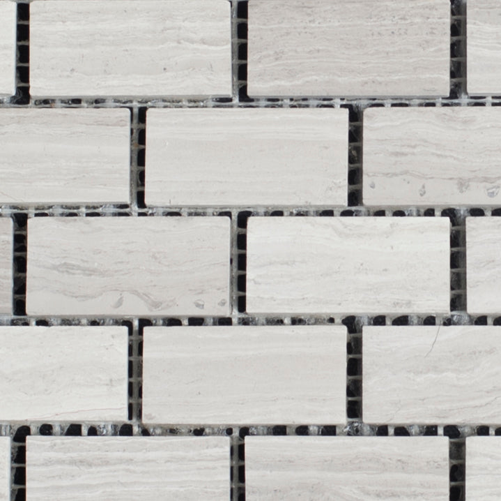 Haisa Light Marble 1x2 Honed Mosaic Tile