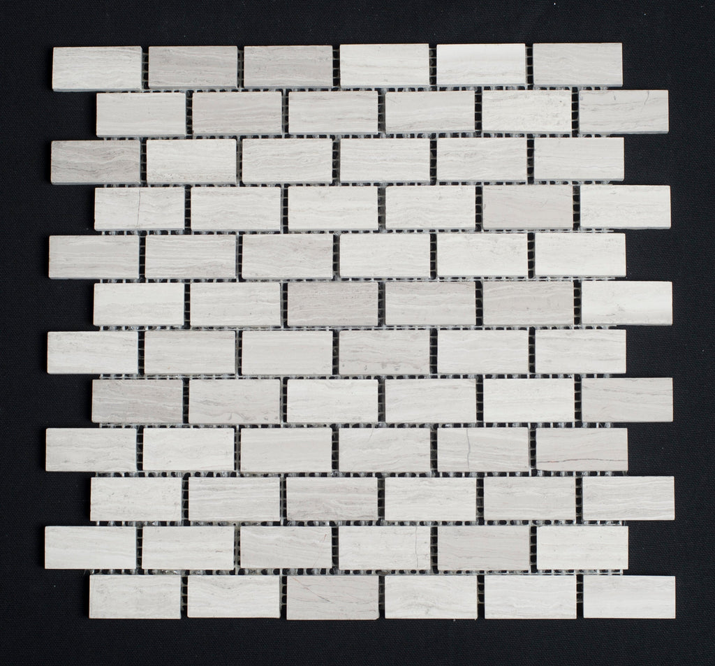 Haisa Light Marble 1x2 Honed Mosaic Tile