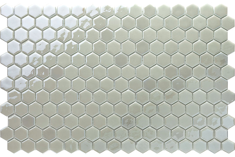 Hexa Ocean and Ice Glass Mosaic Tile