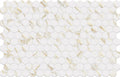 Hexa Calacatta Look Gold Matte Glass Mosaic Tile