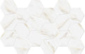 Hexa Mega Air Calacatta Gold Matte Marble Look Glass Mosaic Tile