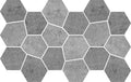 Hexa Mega Air Concrete Blend Dark Matte Glass Mosaic Tile