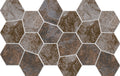 Hexa Mega Air Slate Matte Glass Mosaic Tile