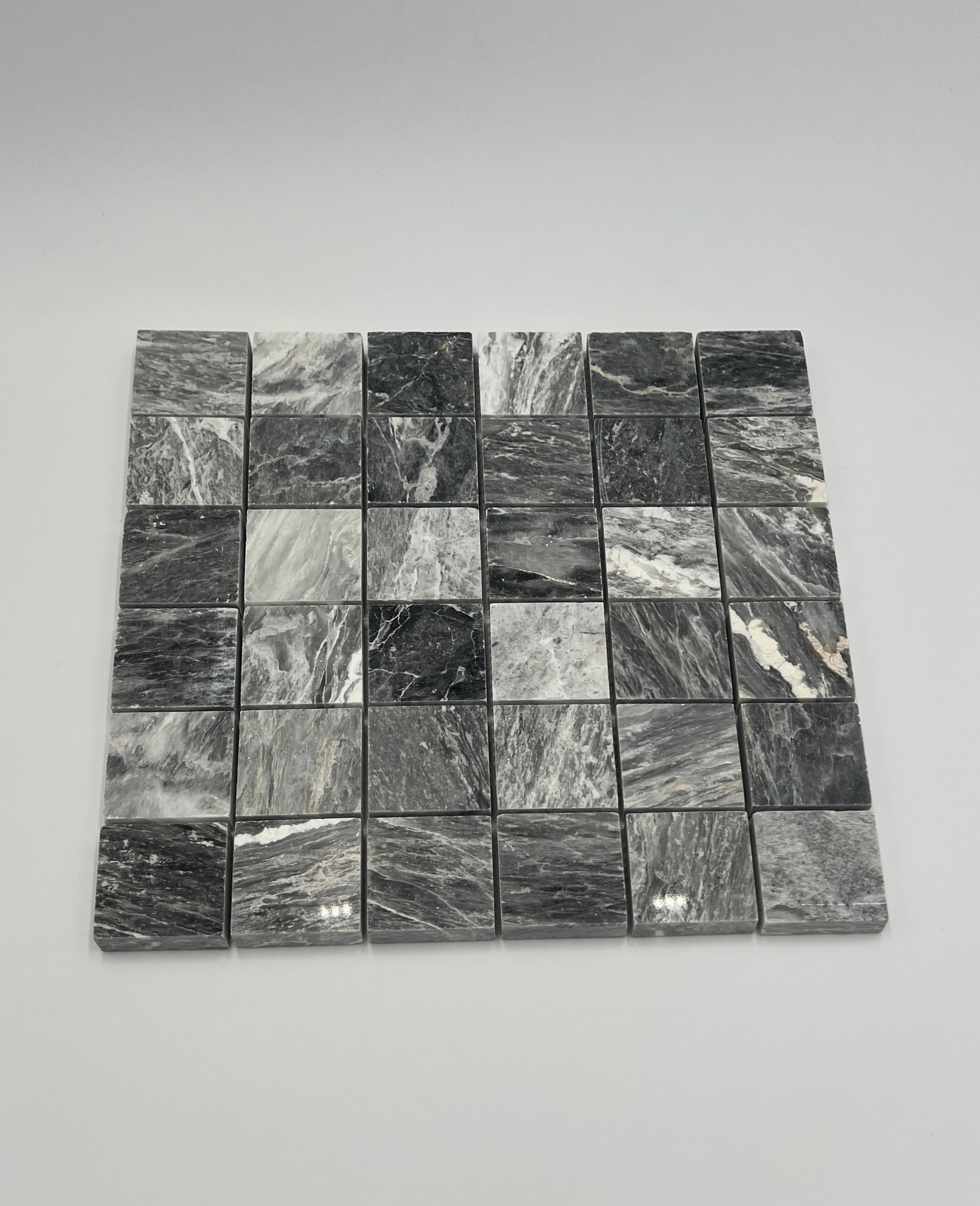 Bardiglio Marble 2x2 Polished Mosaic Tile - stoneandtiledepot.com